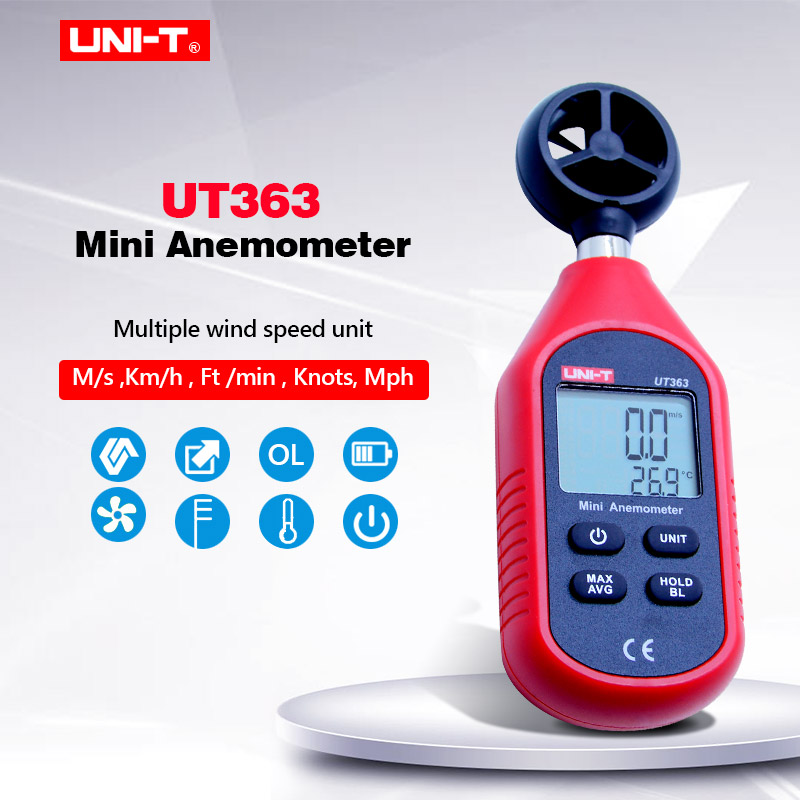 Anemometer Digital Wind Speed - 디지털 풍속계 미니 UNI-T UT363 포켓