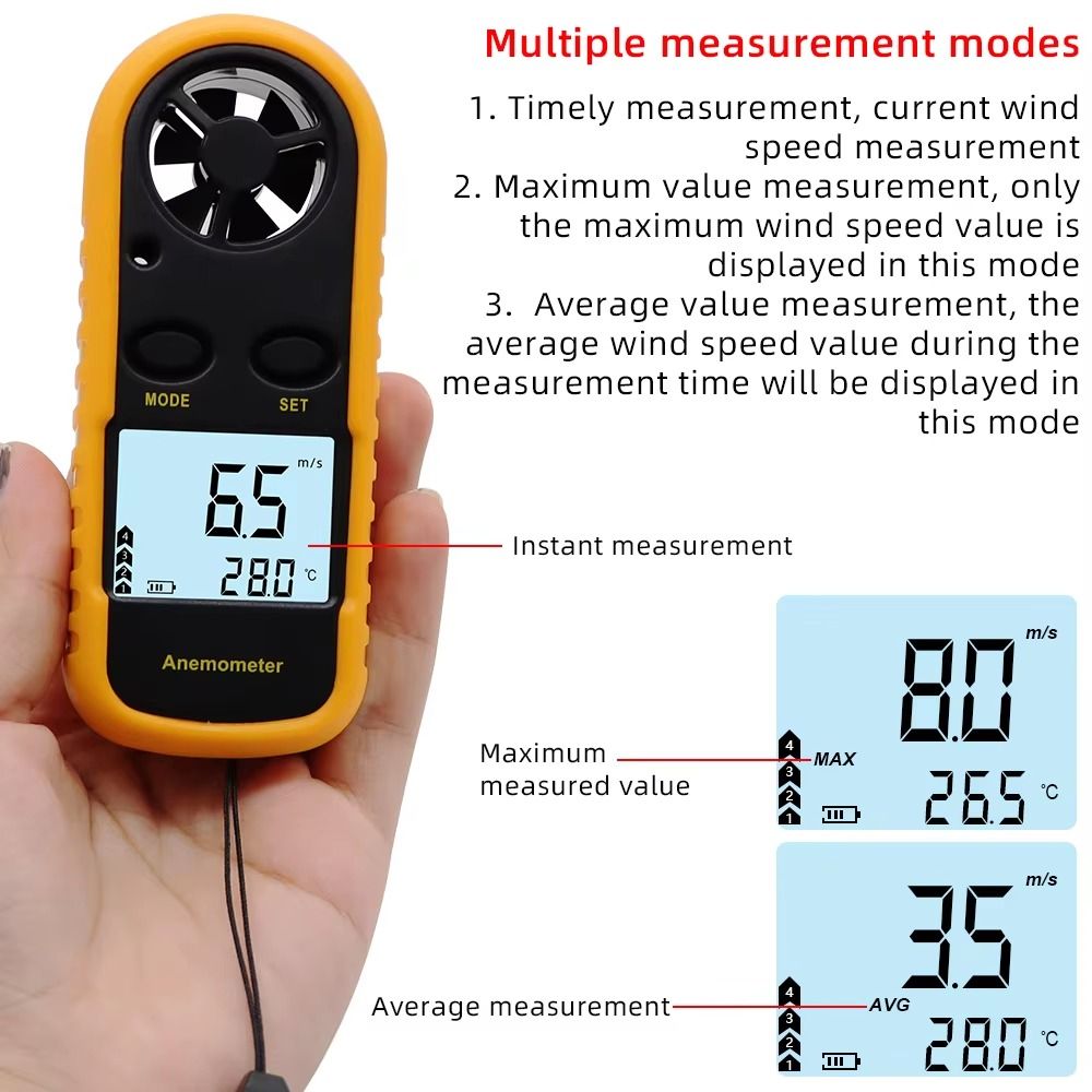 미니 디지털 풍속계 휴대용 LCD 디스플레이 풍속 측정 - Anemometer Digital Wind Speed 리뷰 및 가격
