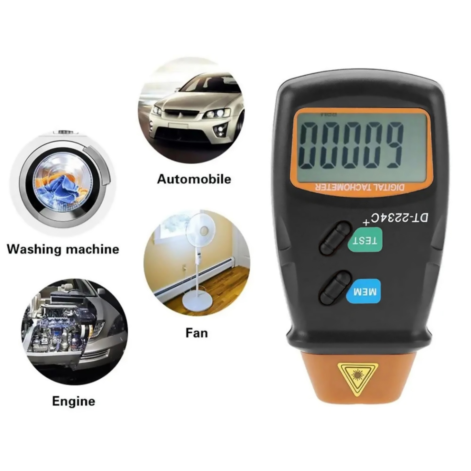디지털 레이저 타코미터 2.5-99999 RPM LCD - Tachometer Digital Laser Rpm 리뷰 및 가격