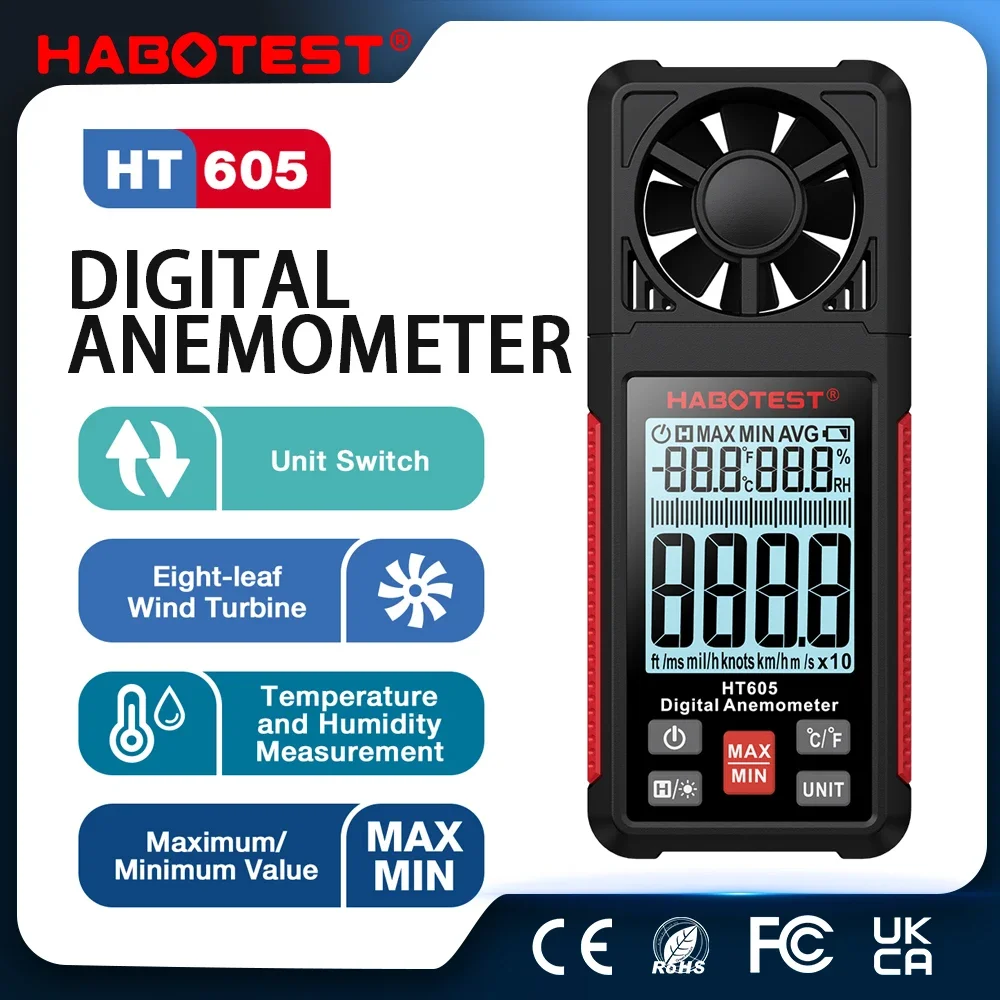 HABOTEST 디지털 풍속계 휴대용 풍속 측정기 백라 - Anemometer Digital Wind Speed 리뷰 및 가격