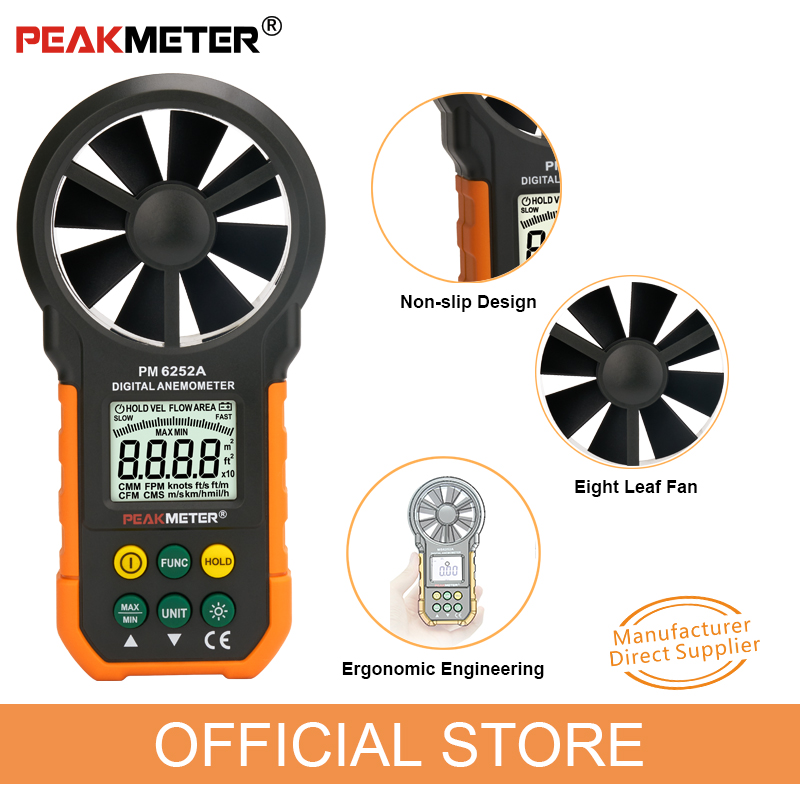 PEAKMETER PM6252A 휴대용 풍속계 LCD  - Anemometer Digital Wind Speed 리뷰 및 가격