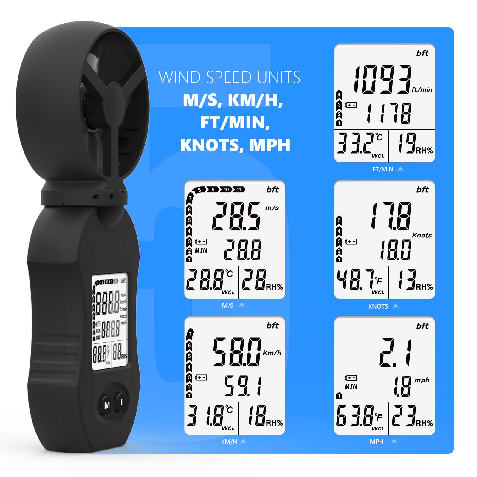 Holdpeak HP-877 LED 백라이트가 있는 휴 - Anemometer Digital Wind Speed 리뷰 및 가격