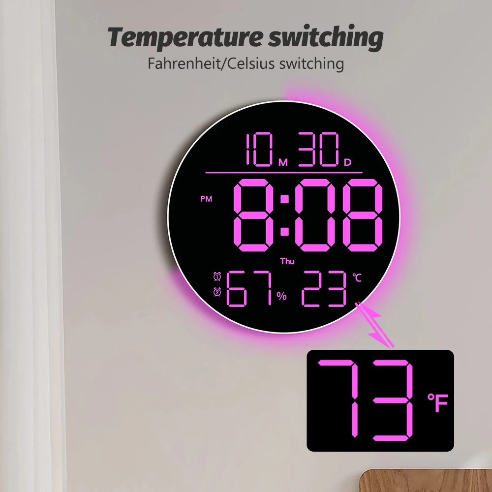 C5 LED 디지털 벽시계 조명 리모컨 포함 유선 LE - Lux Meter Digital Light 리뷰 및 가격