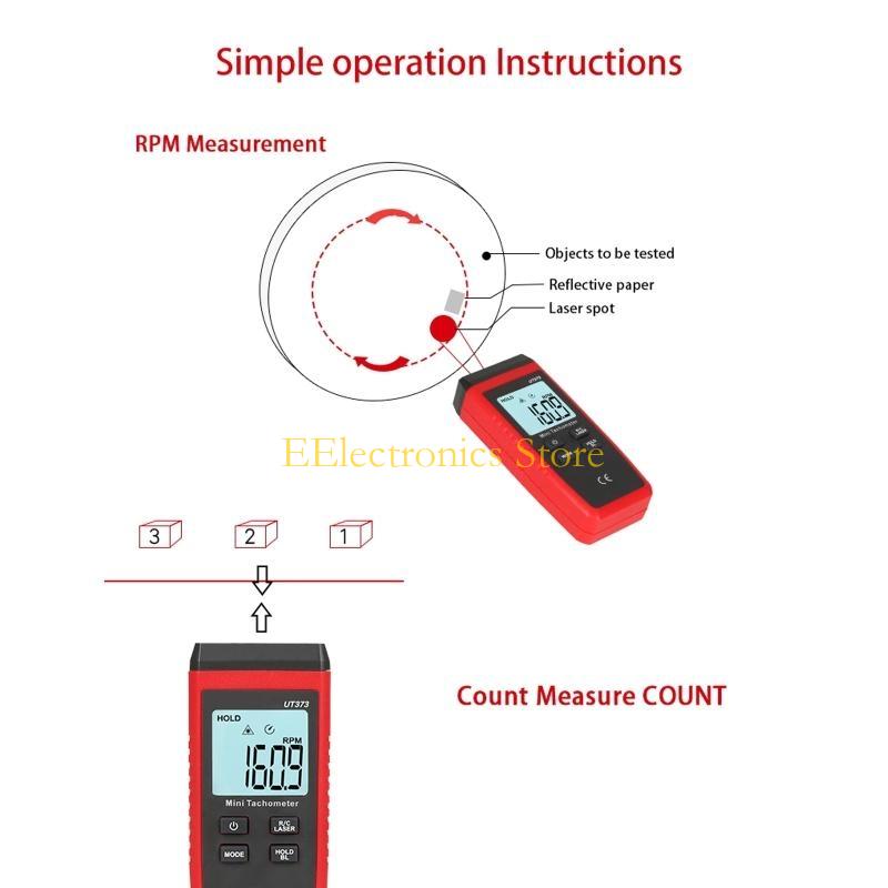 B03C UT373 LCD 디지털 비접촉 타코미터 최대 - Tachometer Digital Laser Rpm 리뷰 및 가격