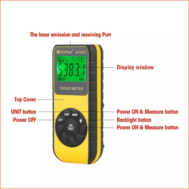 HoldPeak 레이저 타코미터 HP-9235C 속도계 - Tachometer Digital Laser Rpm 리뷰 및 가격