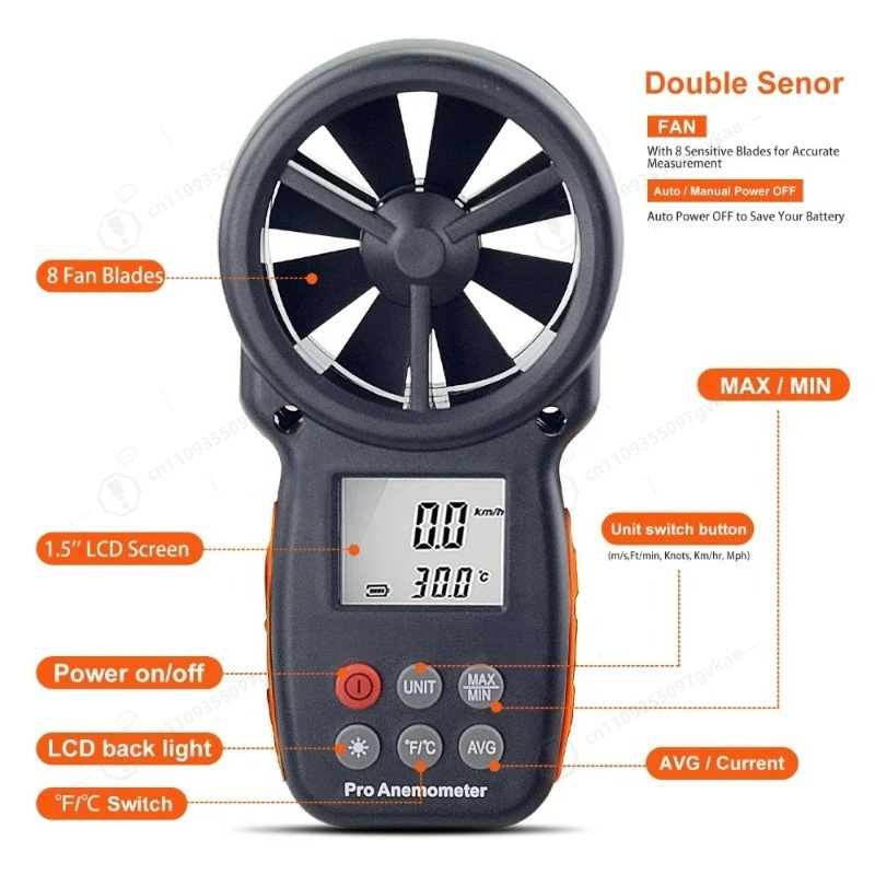BT-100 디지털 풍속계, 백라이트 LCD로 풍속,  - Anemometer Digital Wind Speed 리뷰 및 가격