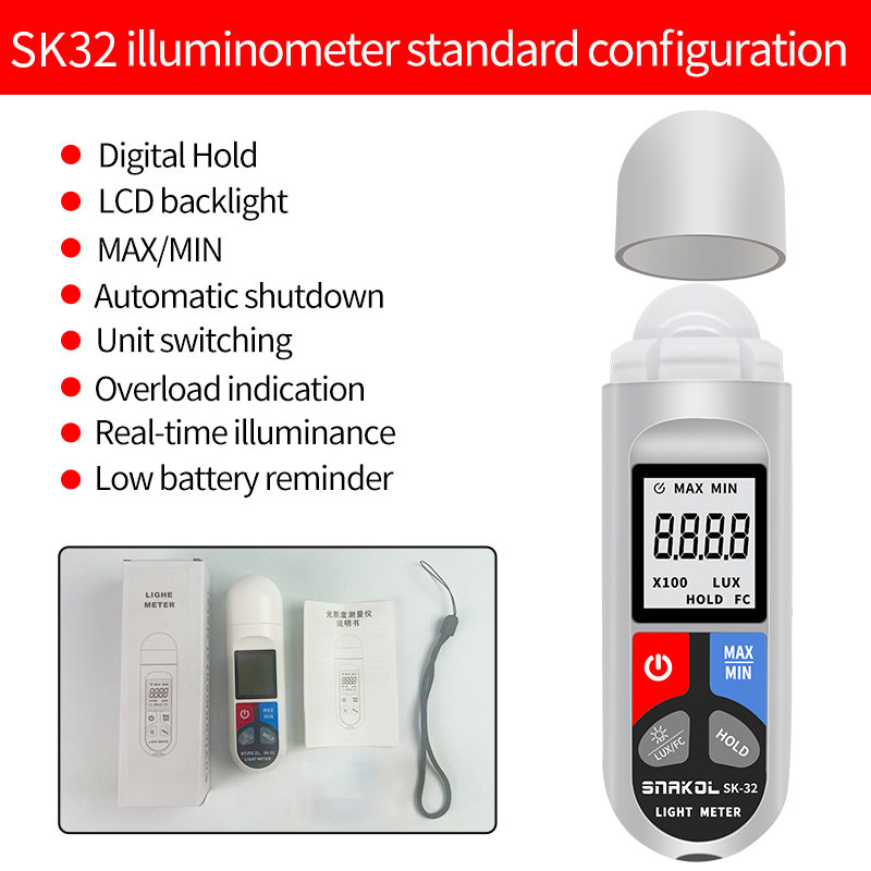 SK-32 디지털 조도계 휴대용 럭스 테스터 LCD 0 - Lux Meter Digital Light 리뷰 및 가격